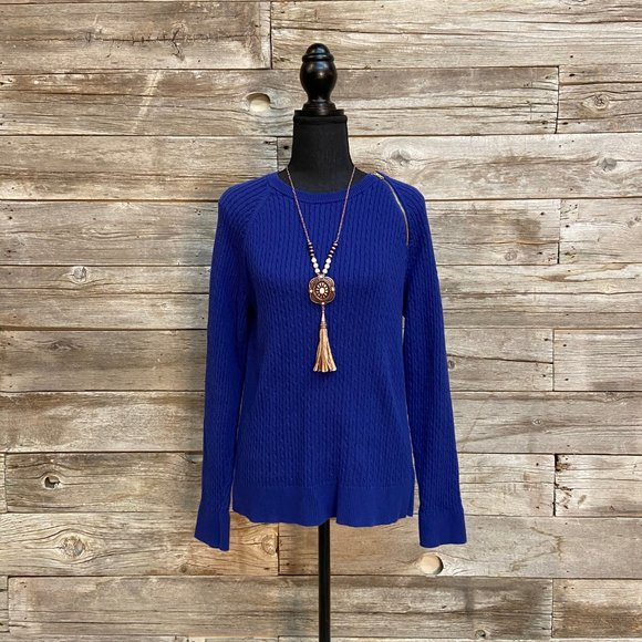 🌟💙Cobalt Blue Sweater W Zipper Detail💙🌟 - Picture 5 of 7